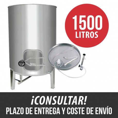 Cuba depósito cierre neumático 1500 L con puerta lateral