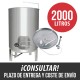 Cuba deposito cierre neumatico 2000 L con puerta lateral y grua