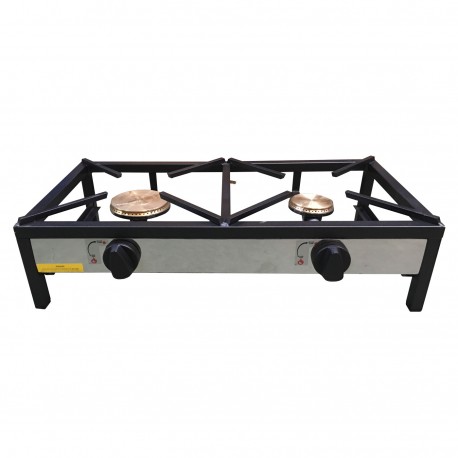 Hornillo fogón cocina 2 Fuegos Gas Q-14-10 80x40 cm
