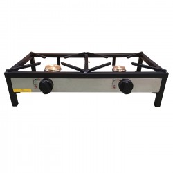 Hornillo 2 Fuegos a Gas Acero Q-8-10 80x40 cm