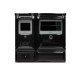 Cocina de leña cerrada Lacunza Vulcano 7T E5 SV Vitrocerámica Potencia max 30,5 kw