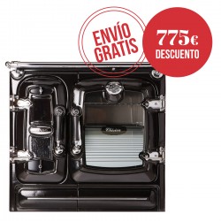 Cocina de leña cerrada Lacunza Clásica 7T SV Vitrocerámica Potencia Máx 14,5 kW