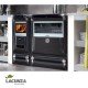 Cocina de leña cerrada Lacunza Vulcano 7T E5 SV Vitrocerámica Potencia max 30,5 kw
