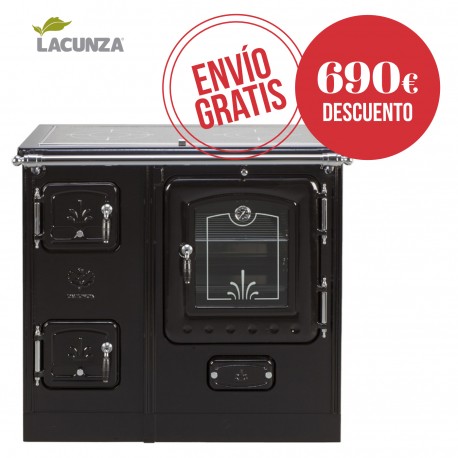 Cocina de leña Lacunza Lis 7T SV Vitrocerámica