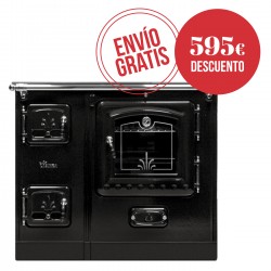 Cocina de leña cerrada Lacunza Lis 8T Fundición Potencia máx 14,5 kW