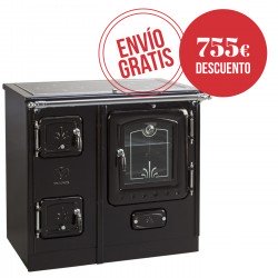 Cocina de leña cerrada Lacunza Lis 8T SV Vitrocerámica Potencia máx 14,5 kW