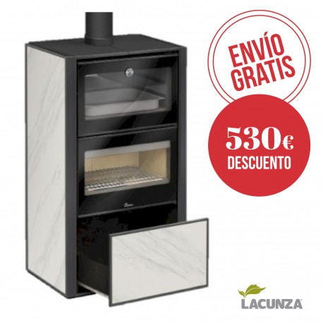 Estufa de leña Lacunza Bergen Blanca