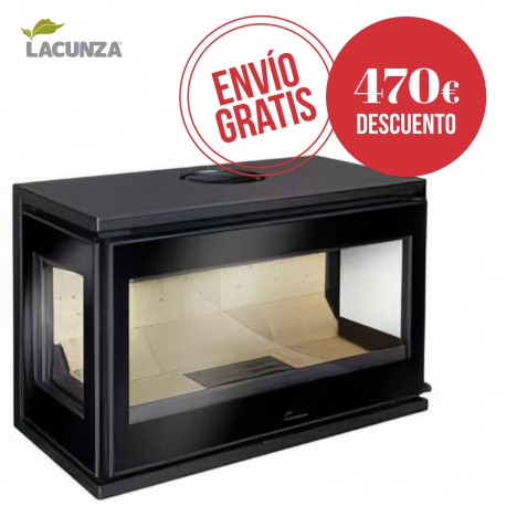 Estufa de leña Lacunza Paris 800 CLID MURAL