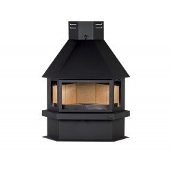 Estufa chimenea metálica Lacunza CM 300 R