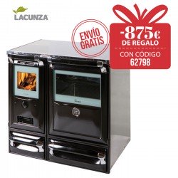 Cocina de leña Lacunza Modelo Vulcano 7T Vitrocerámica Potencia máx 13