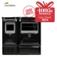 Cocina de leña cerrada Lacunza Vulcano 7T E5 SV Vitrocerámica Potencia max 30,5 kw