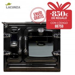 Cocina de leña cerrada Lacunza Clásica 8T SV Vitrocerámica