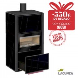 Estufa de leña Bergen Negra