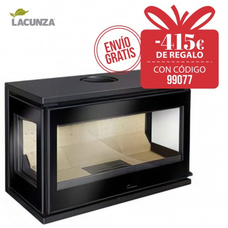 Estufa de leña Lacunza PARIS 700 CLID MURAL ST