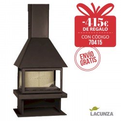 Estufa chimenea metálica Lacunza CM 300