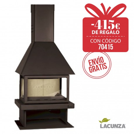 Estufa chimenea metálica Lacunza CM 300