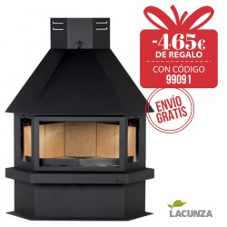 Estufa chimenea metálica Lacunza CM 300 R