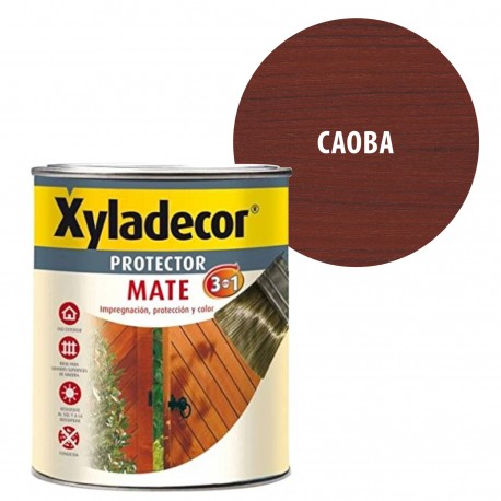 Xyladecor Protector Mate Extra 3en1 Caoba 750 ml 2,5 y 5 L