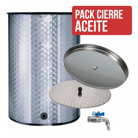 Deposito de vino 100 Litros Acero inox Cierre Aceite