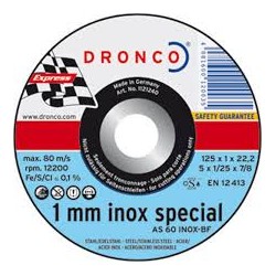 Disco corte 115x1,0x22 AS60T inox special dronco