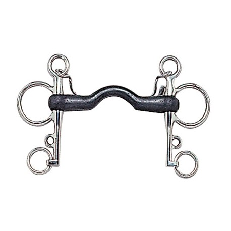 Bocado Pelhan goma dura inox 1970