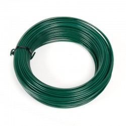 Rollo alambre liso plastificado verde 3,10 mm.