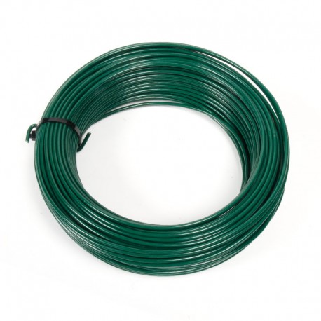 Alambre liso plastificado verde 3,10