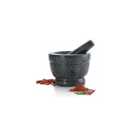 Mortero mano granito Lacor 14x10 cms