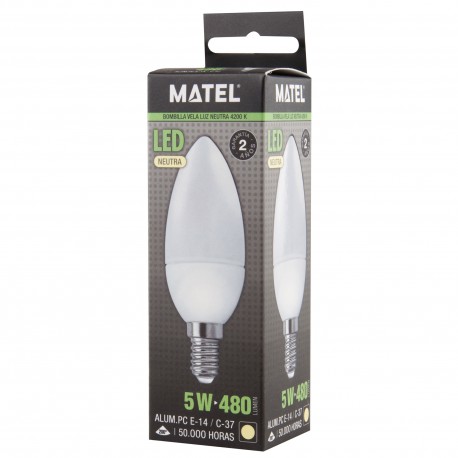 Bombilla led Estandar E14 5w