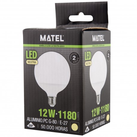 Bombilla led globo E27 12w