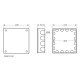 Caja para mecanismos y derivacion IP30 Famatel 3204-T 200x200 mm