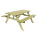 Mesa de madera picnic para 6 comensales