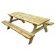 Mesa de madera picnic para 8 comensales
