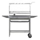 Barbacoa Baluja INOX con ruedas y Parrilla de 72x43 cm