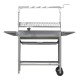 Barbacoa Baluja INOX con ruedas y Parrilla de 72x43 cm