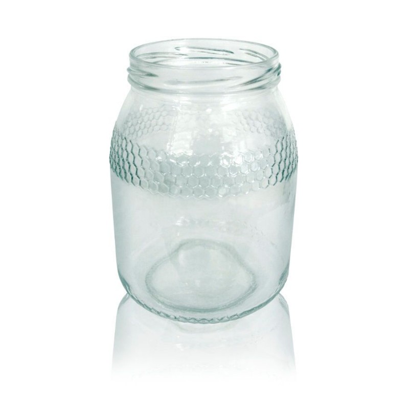 Tarros de miel de vidrio con boquilla y tapa, 10 onzas, cristal  transparente, de