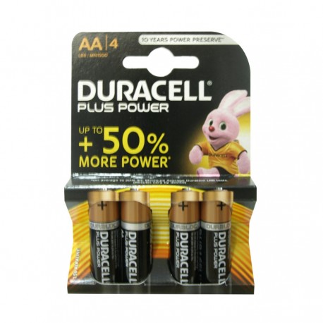 Pila AA Duracell Plus Power LR06 Pack 4 unidades