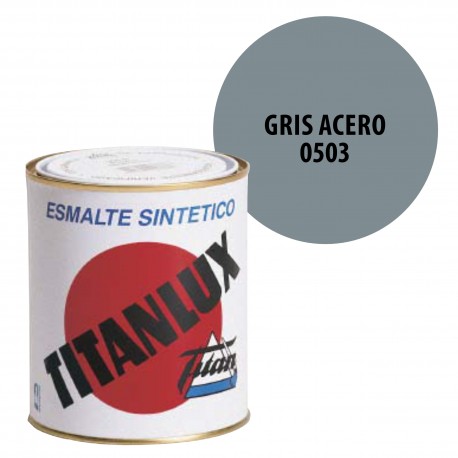 Esmalte Sintetico Gris Acero 503 Titanlux Interior-Exterior Brillo