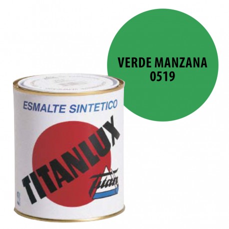 Esmalte Sintetico Verde Manzana 519 Titanlux Interior-Exterior Brillo