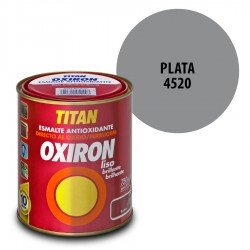Esmalte Antioxidante Plata 4520 Oxiron Interior Exterior Liso Brillante