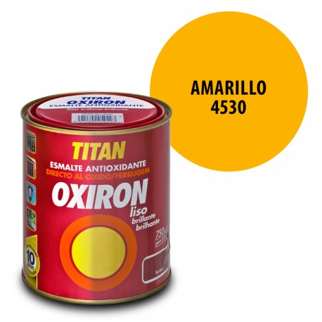 Esmalte Antioxidante Amarillo 4530 Oxiron Interior Exterior Liso Brillante