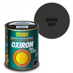 Esmalte Antioxidante Negro 4567 Oxiron Interior Exterior Liso Satinado