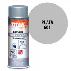 Spray Esmalte Metalizado 601 Plata Titán Interior-Exterior Satinado