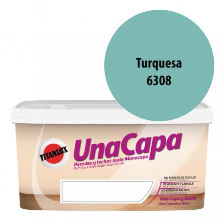 Titan una Capa Turquesa 6308 Pintura MATE